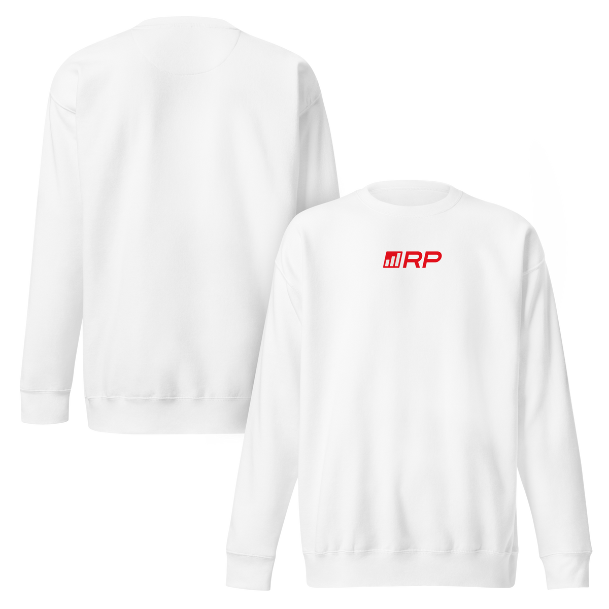 RP Mini Logo Sweatshirt in White - front and back