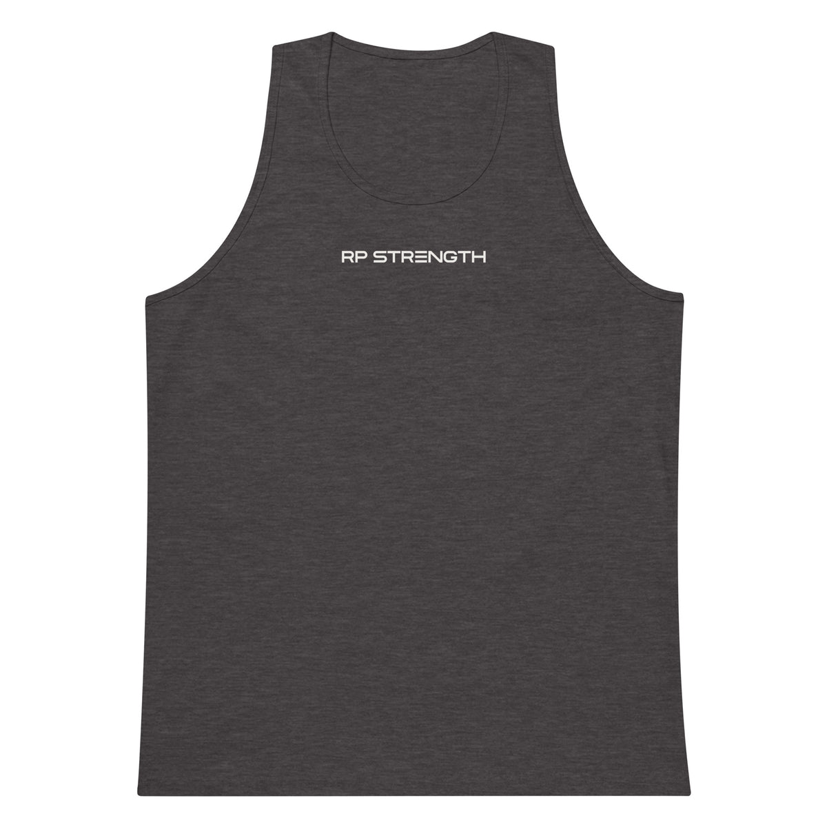RP STRENGTH Mini Logo Tank Top in Charcoal Heather - front
