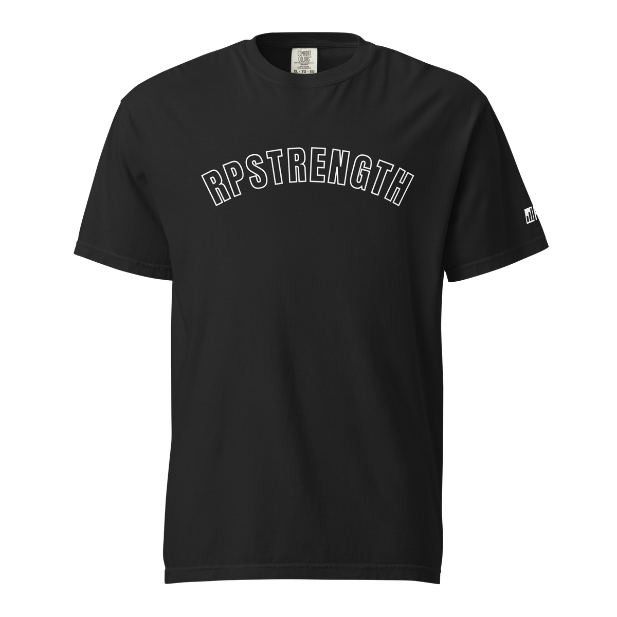 RPSTRENGTH Varsity Heavyweight Tee in Black - front