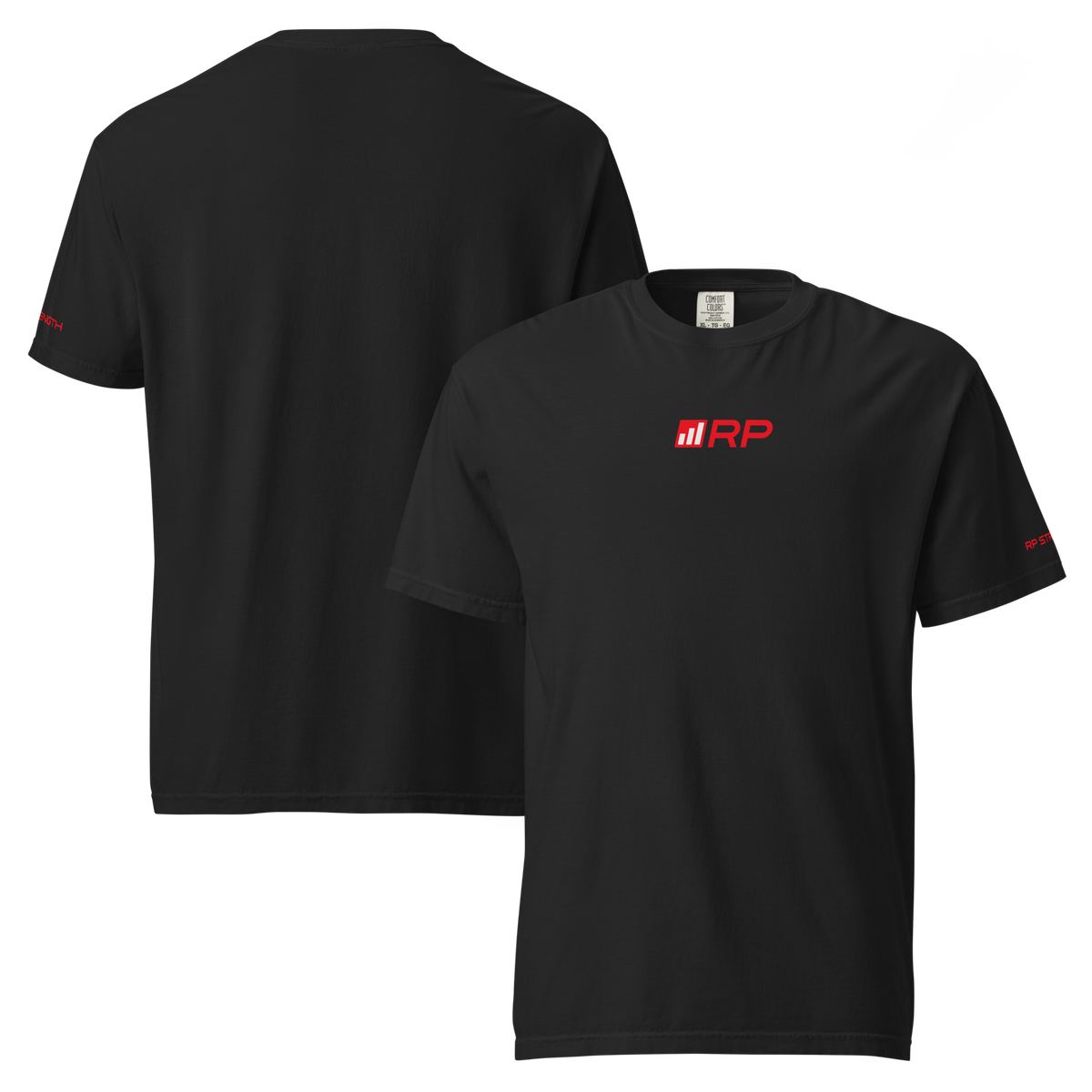 RP Mini Logo Heavyweight Tee in Black - front and back