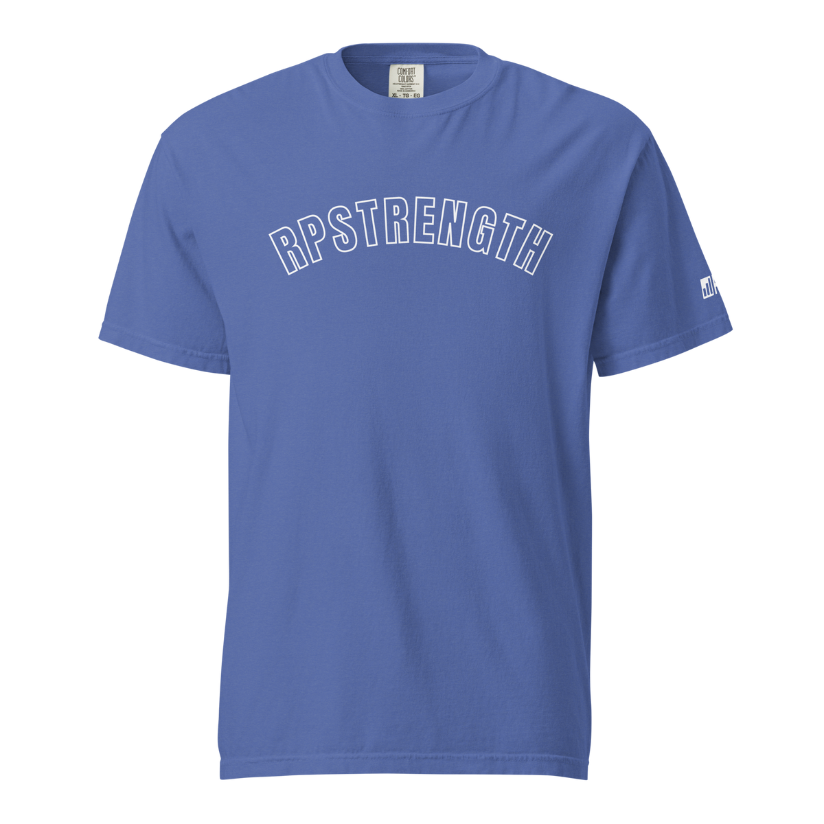 RPSTRENGTH Varsity Heavyweight Tee in Mystic Blue - front