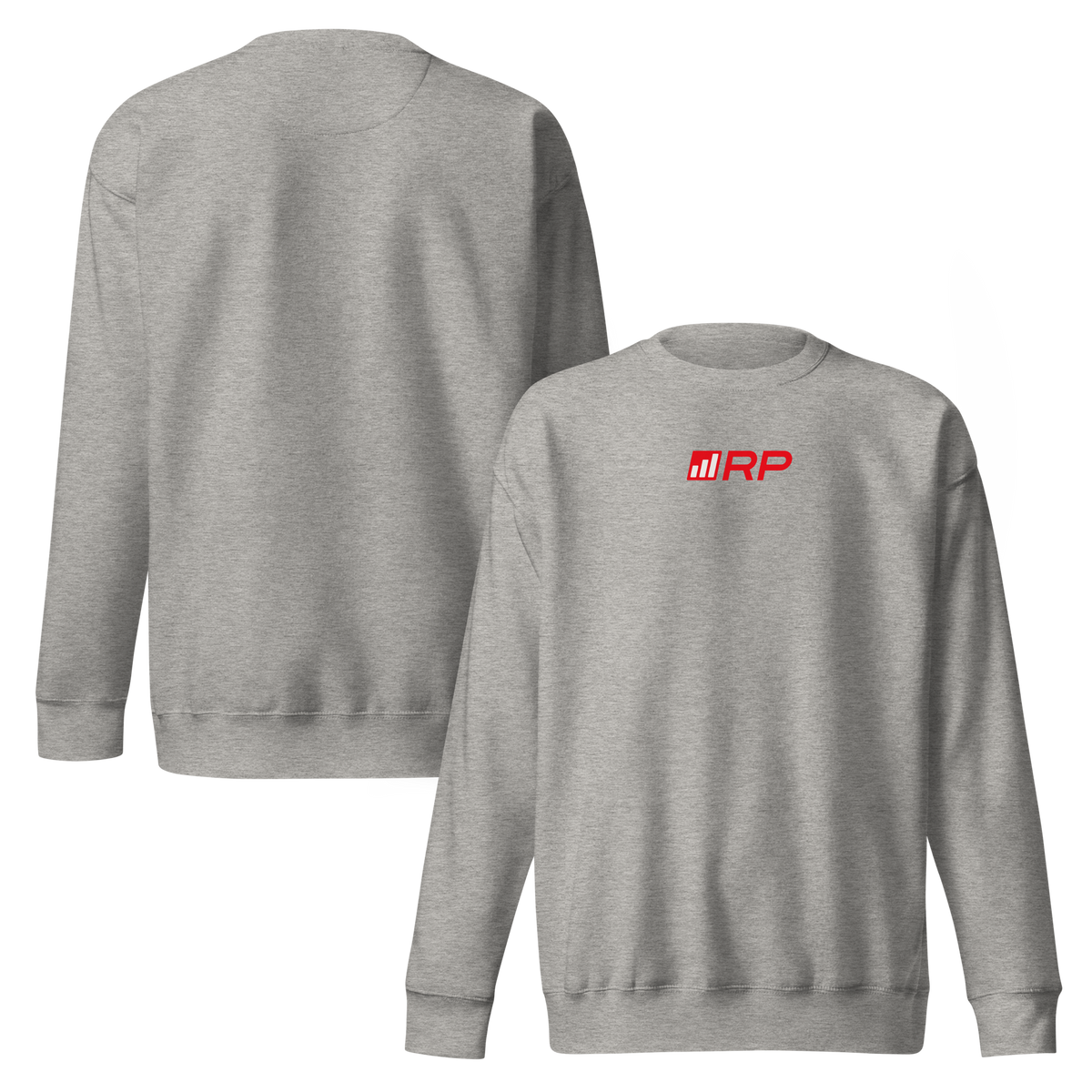 RP Mini Logo Sweatshirt in Carbon Grey - front and back